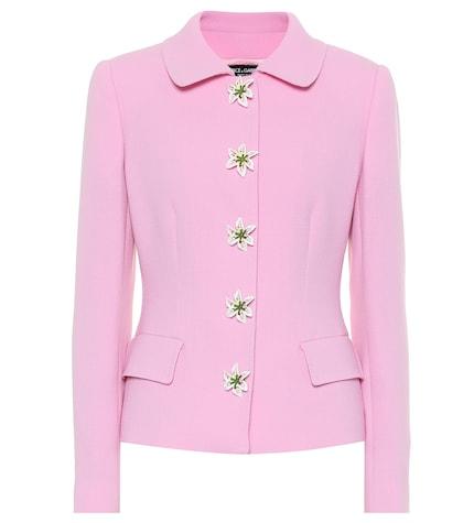 Dolce & Gabbana Embellished Wool-crêpe Jacket