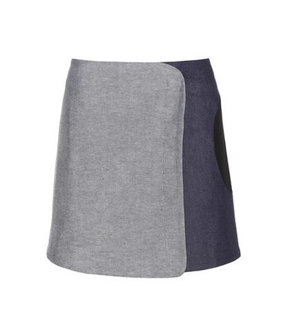 Victoria Beckham Denim Denim Wrap Skirt