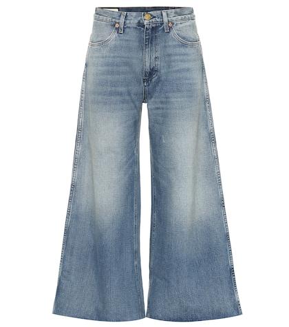 Gucci Cropped High-rise Wide-leg Jeans