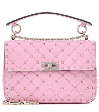 Prada Valentino Garavani Rockstud Spike Leather Shoulder Bag
