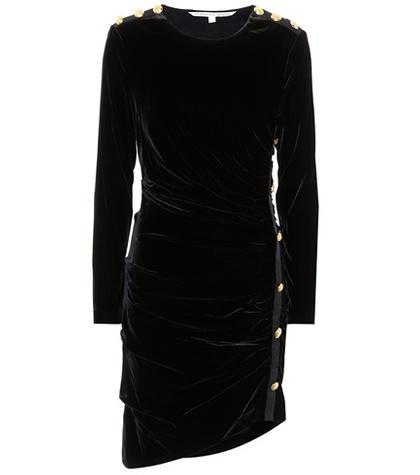 Veronica Beard Ira Ruched Velvet Dress