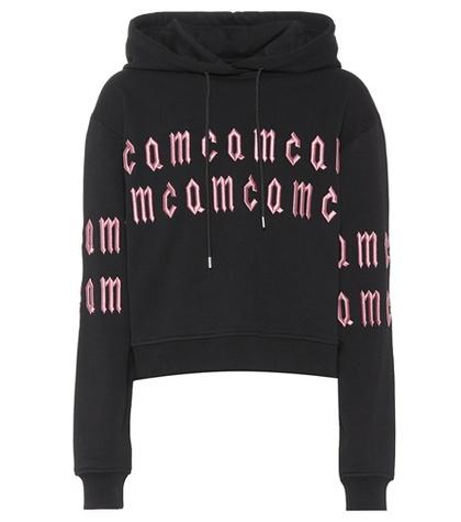 Mcq Alexander Mcqueen Embroidered Stretch-cotton Hoodie