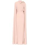 Valentino Silk Caped Dress