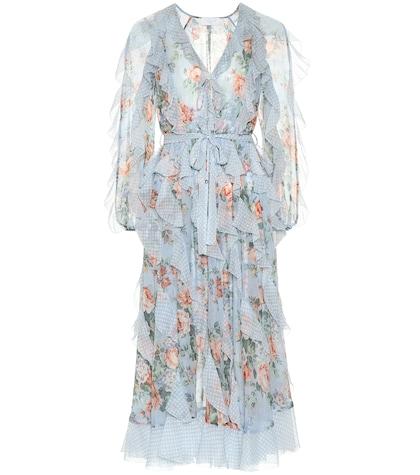 Zimmermann Bowie Floral Silk Chiffon Dress