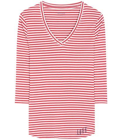 Miu Miu Estelle Striped Cotton T-shirt