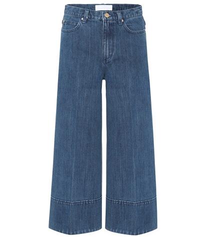Gianvito Rossi Cropped Wide-leg Jeans