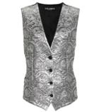 Dolce & Gabbana Metallic Silk-blend Jacquard Vest