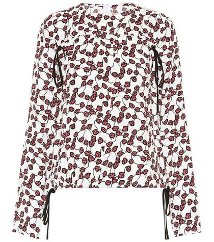 Diane Von Furstenberg Printed Crêpe Top