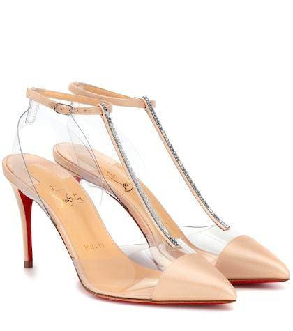 Christian Louboutin Nosy Strass 85 Satin Pumps
