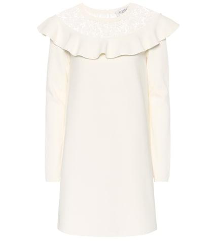 Valentino Lace-trimmed Knit Minidress