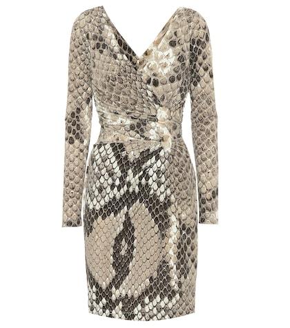 Roberto Cavalli Snakeskin-printed Jersey Dress