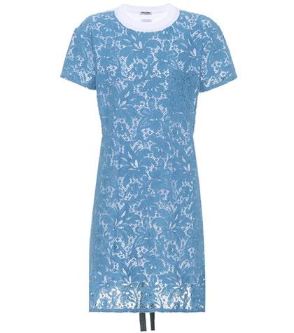 Miu Miu Cotton Lace T-shirt Dress