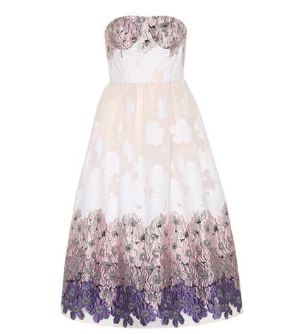 Huishan Zhang Victoria Floral Jacquard Dress
