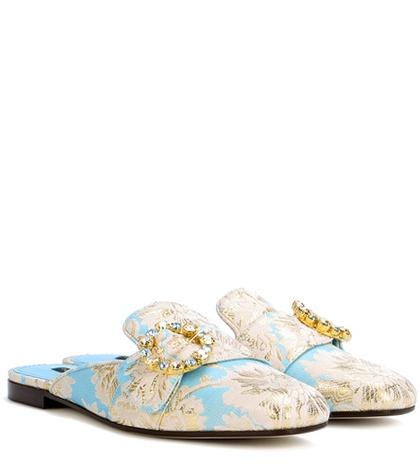 Dolce & Gabbana Jacquard Slip-on Slippers