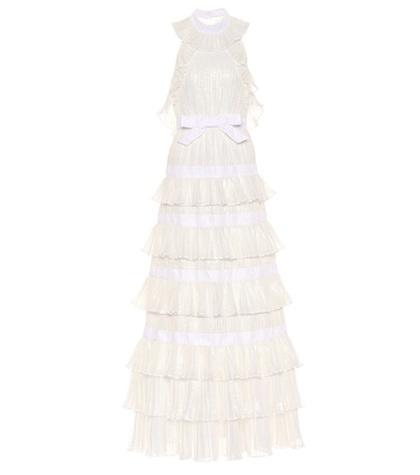 Huishan Zhang Silk-blend Ruffle Dress