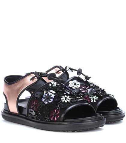 T By Alexander Wang Exclusive To Mytheresa.com – Embellished Leather Sandals