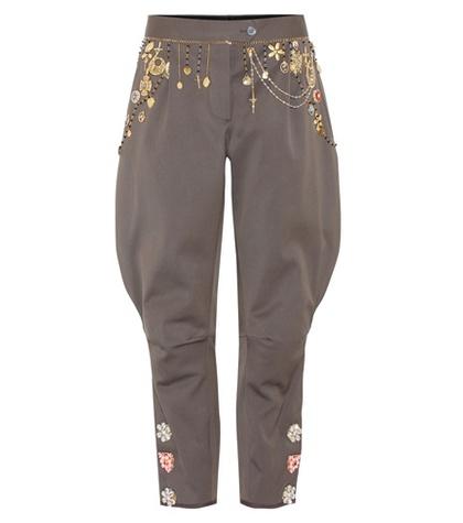 Rick Owens Embellished Cotton Trousers