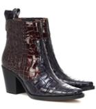 Ganni Callie Leather Cowboy Boots
