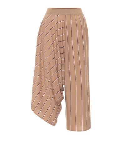 Alexander Mcqueen Asymmetric Striped Wool Pants