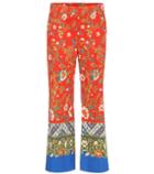 Tory Burch Dayton Printed Cotton Cropped Trousers