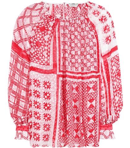 Fendi Printed Silk-blend Blouse