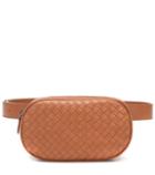 Velvet Intrecciato Leather Belt Bag