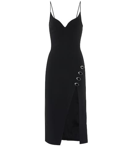 David Koma Crystal-embellished Cady Midi Dress