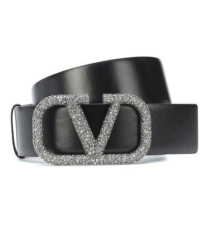 Valentino Garavani Valentino Garavani Vlogo Leather Belt