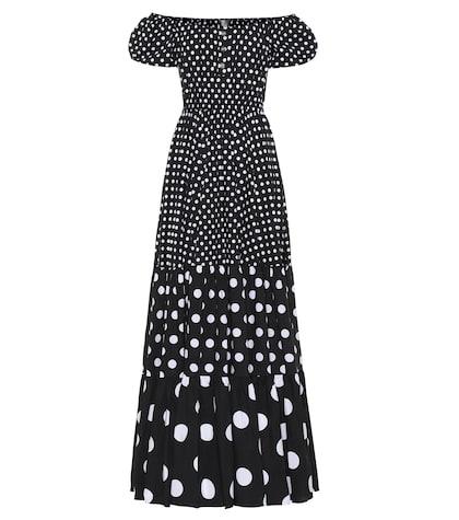Caroline Constas Bardot Stretch-cotton Midi Dress
