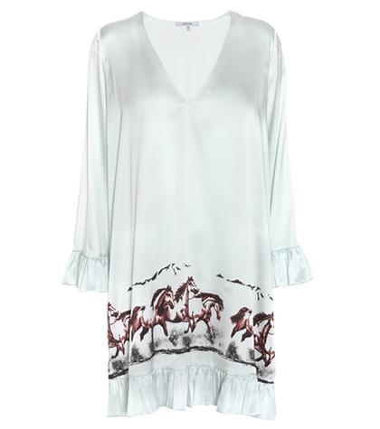 Ganni Jolly Printed Silk Dress