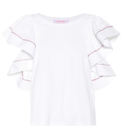 See By Chlo Ruffled Cotton Top