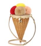 Bottega Veneta Rattan, Fur And Leather Shoulder Bag