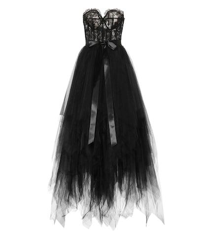 Oscar De La Renta Corded Lace And Tulle Gown