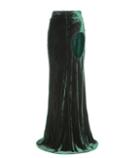 Haider Ackermann Cut-out Velvet Maxi Skirt