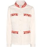 Tory Burch Berkely Embroidered Denim Jacket