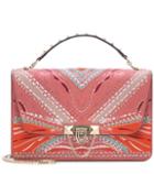 Valentino Valentino Garavani Demilune Embroidered Leather Shoulder Bag