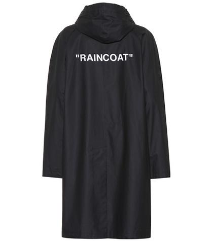 Helmut Lang Quote Printed Raincoat