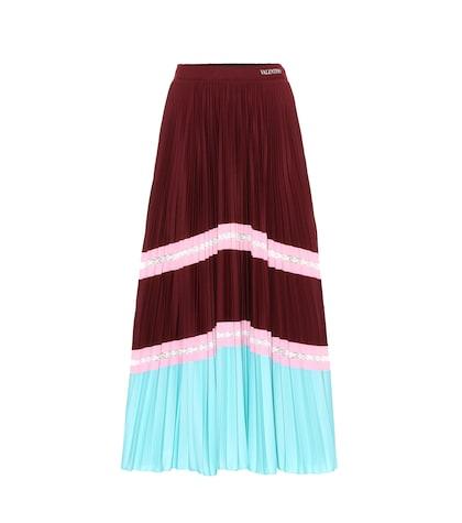 Poupette St Barth Pleated Jersey Midi Skirt