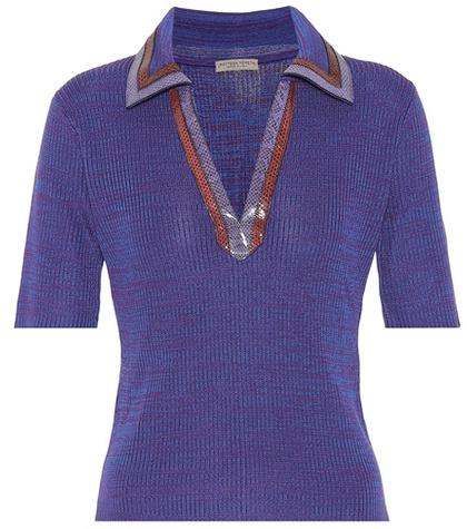 Bottega Veneta Snakeskin-trimmed Sweater