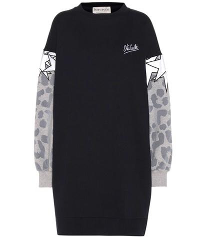 Tre Ccile Printed Cotton Sweatshirt Dress