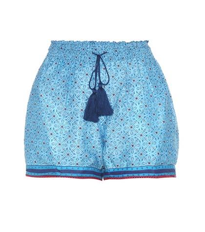Army By Yves Salomon Printed Cotton And Silk Shorts