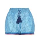 Army By Yves Salomon Printed Cotton And Silk Shorts