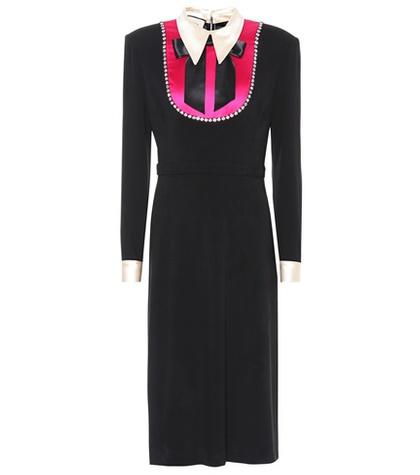 Gucci Satin-trimmed Dress
