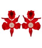 Peter Pilotto Crystal Lily Earrings