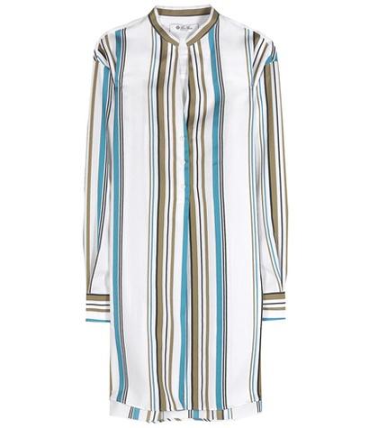 Loro Piana Camicia Cotton And Silk Blend Printed Shirt
