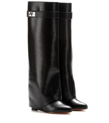 Stella Mccartney Leather Wedge Boots