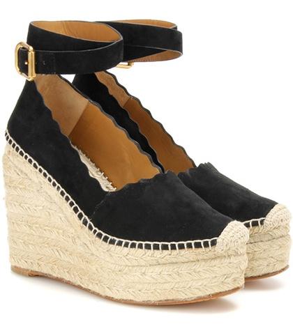 Christopher Kane Lauren Suede Wedge Espadrilles