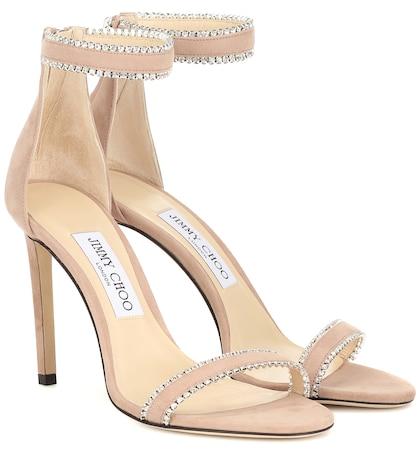 Jimmy Choo Dochas 100 Suede Sandals