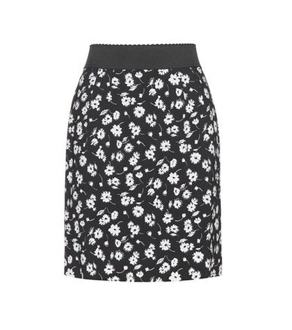 Dolce & Gabbana Printed Silk Skirt