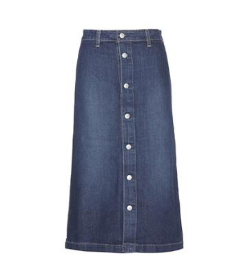 Victoria Beckham Cool Denim Midi Skirt